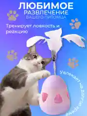 Розовый игрушка неваляшка для кошек и собак