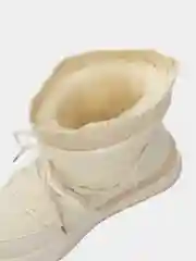 Молочный дутики зимние, женские, с шерстью