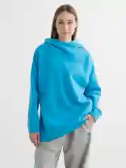 Лазурный худи женское утепленное с капюшоном, толстовка на флисе