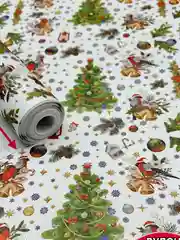 Зеленый новогодняя бумага крафт для подарка, 2 метра, упаковка, упаковочная, ширина 70 см, плотность 70