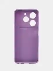 Сиреневый чехол для Tecno Pova 6 Neo (Техно Пова 6 Нео), черный защита камеры силиконовый