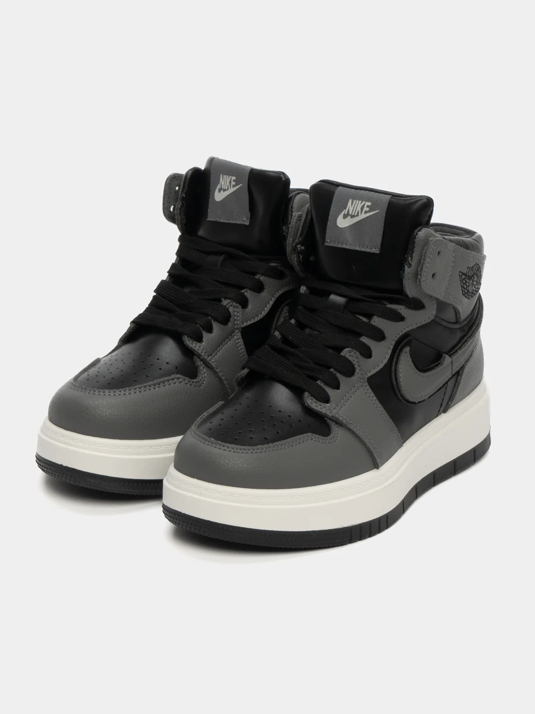 Тёмно-серый кроссовки женские высокие Nike, Air Jordan