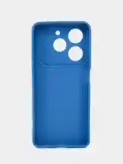 Синий чехол для Tecno Pova 6 Neo (Техно Пова 6 Нео), черный защита камеры силиконовый