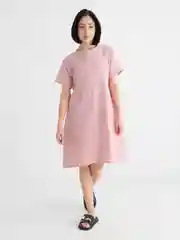 Кораллово-розовый платье женское из муслина, хлопок