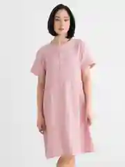 Кораллово-розовый платье женское из муслина, хлопок