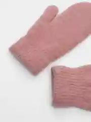 Розовый варежки женские, зимние двухслойные теплые с начесом