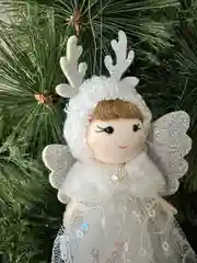 Серебряный елочная игрушка Ангел украшение на елку новогодняя