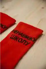 Красный носки универсальные с приколами