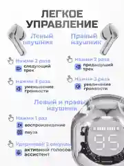 Белый беспроводные наушники Ultra Pods с прозрачным корпусом