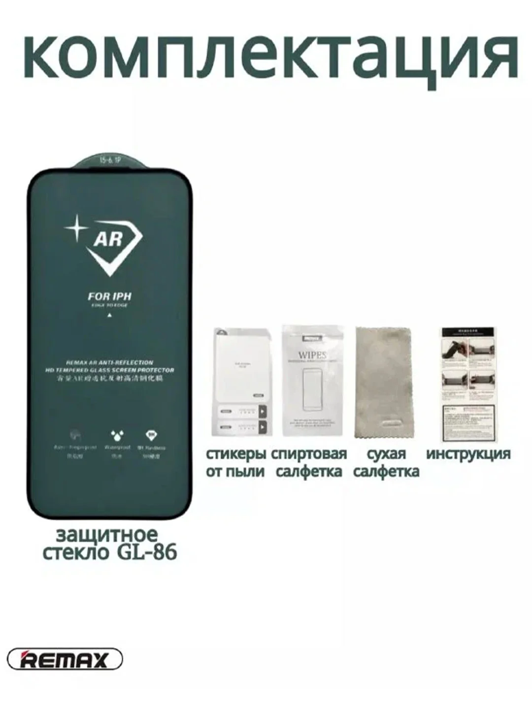 Защитное стекло для Iphone 15 Remax GL 86, антибликовое