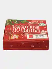 Белый коробка подарочная новогодняя  "Новый год", складная