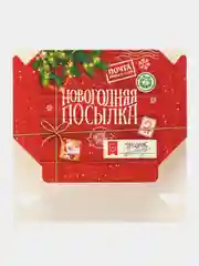 Белый коробка подарочная новогодняя  "Новый год", складная