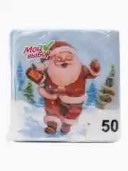 Алый салфетки бумажные новогодние, 50шт