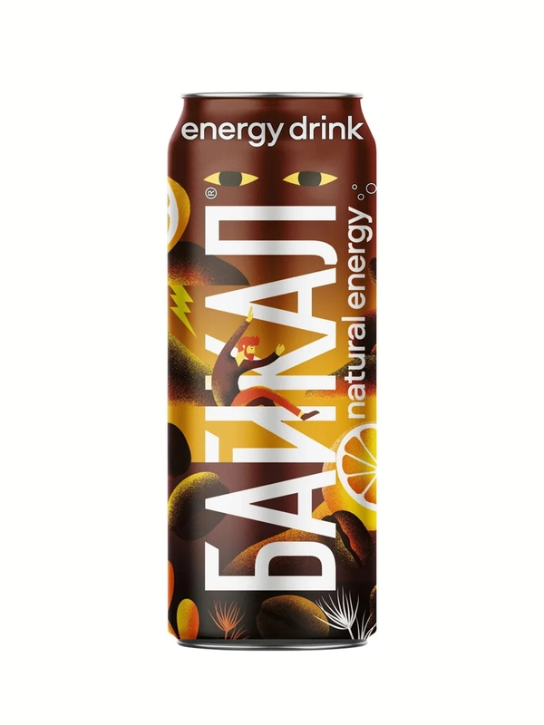 Энергетический напиток БАЙКАЛ natural energy Кофе-лимон,  0.45 ж/б