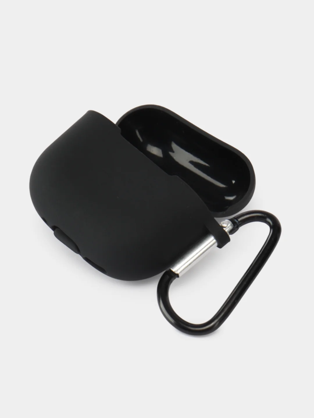 Черный чехол для беспроводных наушников Apple AirPods 4 с шумоподавлением , с карабином