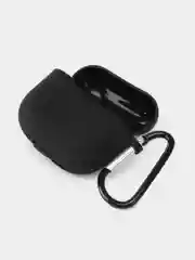 Черный чехол для беспроводных наушников Apple AirPods 4 с шумоподавлением , с карабином