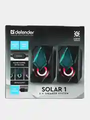 Акустическая 2.0 система Defender Solar 1 6Вт, подсветка, питание от USB