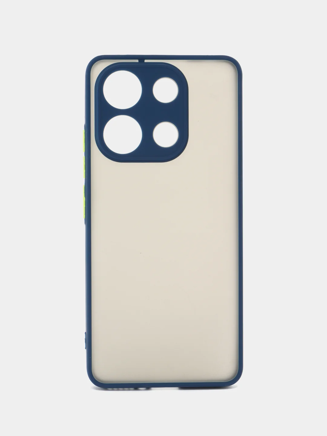 Темно-синий чехол Xiaomi Redmi Note 13 4G / Редми Нот 13 4Г, пластиковый, матовый, с цветными кнопками