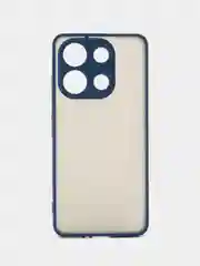 Темно-синий чехол Xiaomi Redmi Note 13 4G / Редми Нот 13 4Г, пластиковый, матовый, с цветными кнопками