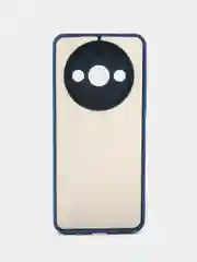 Темно-синий чехол Xiaomi Redmi A3 / Сяоми Редми А3, пластиковый, матовый, с цветными кнопками