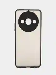 Угольный чехол Xiaomi Redmi A3 / Сяоми Редми А3, пластиковый, матовый, с цветными кнопками