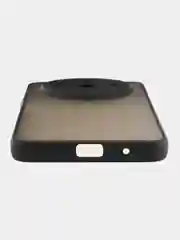 Угольный чехол Xiaomi Redmi A3 / Сяоми Редми А3, пластиковый, матовый, с цветными кнопками