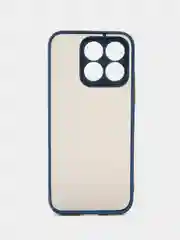Темно-синий чехол Honor X8b / Хонор Х8б, пластиковый, матовый, с цветными кнопками