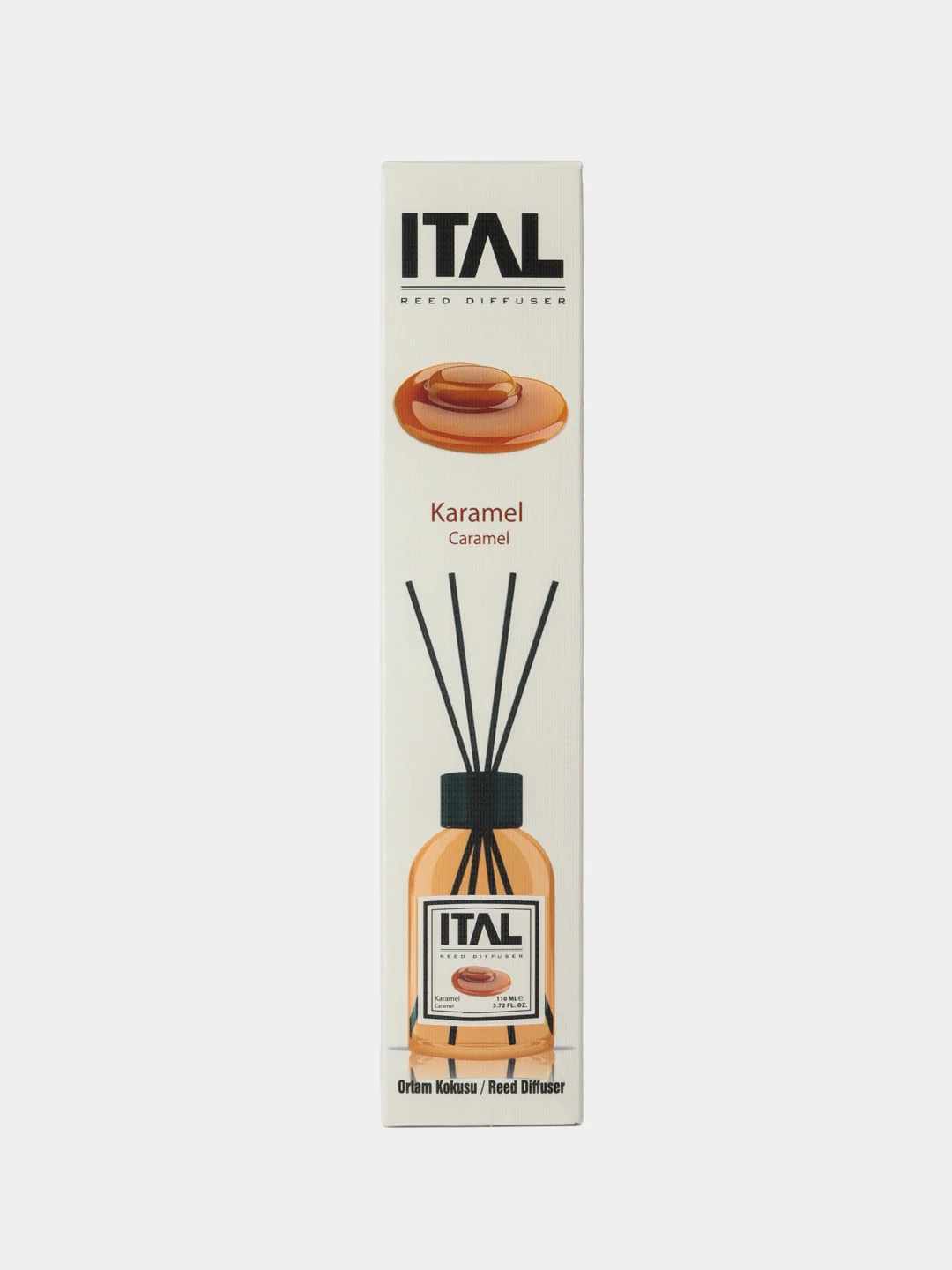 Карамельный парфюмированный ароматический диффузор с палочками ITAL(ИТАЛ), 110 мл