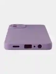 Сиреневый чехол для Samsung Galaxy A06 (Самсунг Гелакси А06), черный защита камеры силиконовый