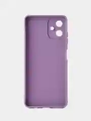 Сиреневый чехол для Samsung Galaxy A06 (Самсунг Гелакси А06), черный защита камеры силиконовый