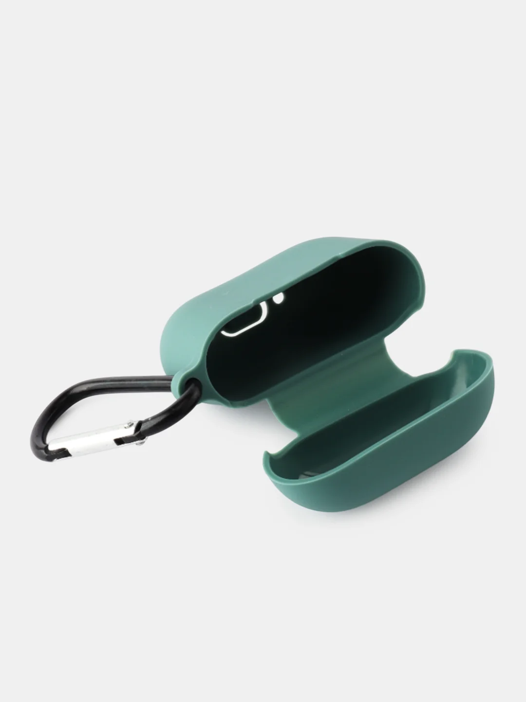 Зеленый чехол для беспроводных наушников Apple AirPods 4 с шумоподавлением , с карабином