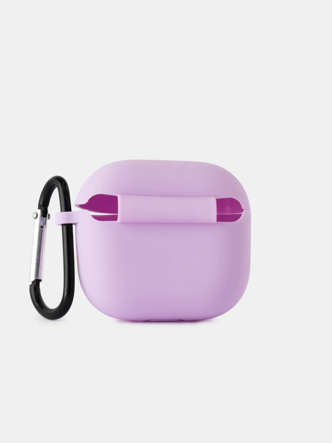 Розовый чехол для беспроводных наушников Apple AirPods 4 с шумоподавлением , с карабином