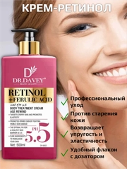 Крем ретинол DR.DAVEY Anti-age, возвращет коже упругость, подтянутость, 500 мл, 5.5 pH