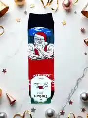 Золотистый хаки носки новогодние мужскиеподарочные, новогодние носки с приколами, подарочные носки