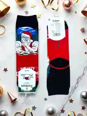 Золотистый хаки носки новогодние мужскиеподарочные, новогодние носки с приколами, подарочные носки