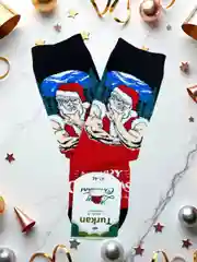 Золотистый хаки носки новогодние мужскиеподарочные, новогодние носки с приколами, подарочные носки