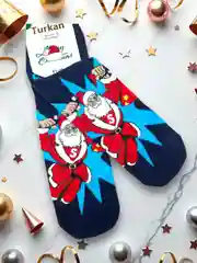 Бордовый носки новогодние мужскиеподарочные, новогодние носки с приколами, подарочные носки