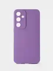Сиреневый чехол для Samsung Galaxy A35 (Самсунг Галакси А35), черный защита камеры силиконовый