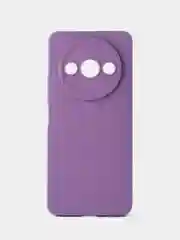 Сиреневый чехол для Xiaomi Redmi A3/A3x/Poco C61 (Сяоми Редми А3х), черный защита камеры силиконовый