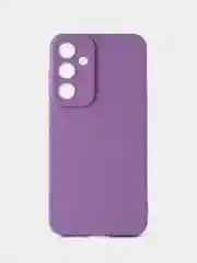 Сиреневый чехол для Samsung Galaxy A55 5G (Самсунг Галакси А55), черный защита камеры силиконовый
