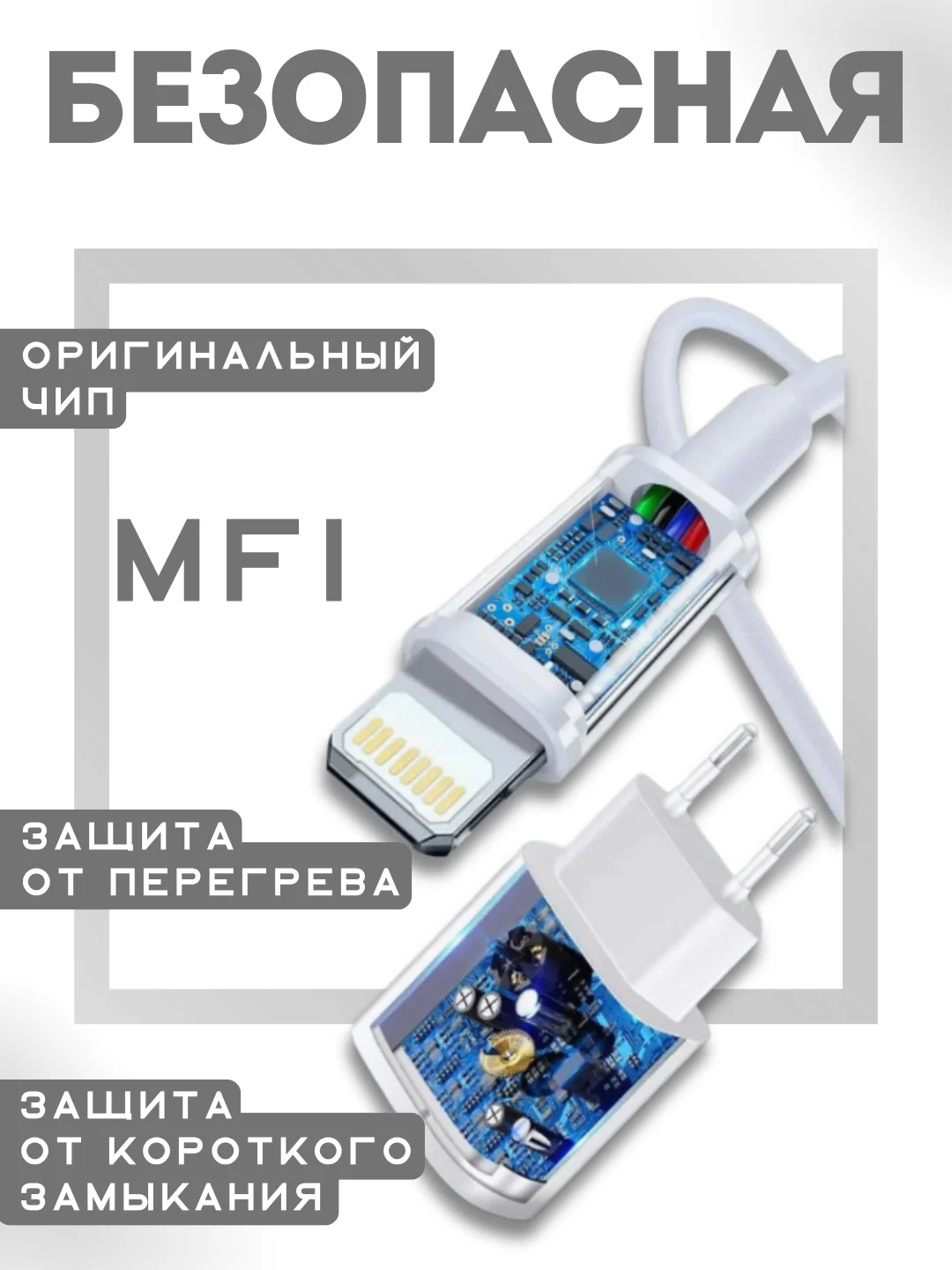 Зарядка для айфона 12, 13, iPhone 12, 13, адаптер 20W + кабель Type-C, Lighting