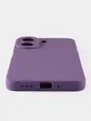 Сиреневый чехол для Xiaomi Redmi 13C/Poco C65 (Сяоми Редми 13С/С65),черный защита камеры силиконовый