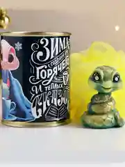 Индиго новогодний набор в банке: мыло Змейка + мочалка / символ года 2025