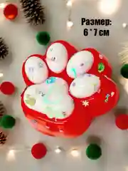 Красный игрушки антистресс сквиш лапка Кошачья/таба лапа большая, котик/капибара/куроми/орео/хомяк