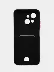 Черный чехол для Tecno Spark Go 1 / Go 2025 (Техно Спарк Гоу 1) с карманом для карт