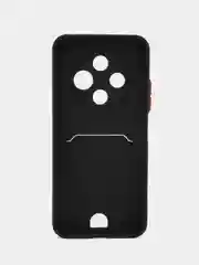 Черный чехол для Tecno Spark 30C (Техно Спарк 30С) с карманом для карт