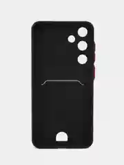 Черный чехол для Samsung Galaxy S25+ Plus (Самсунг С25 Плюс) с карманом для карт
