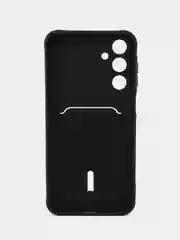 Черный чехол для Samsung Galaxy A16 (Самсунг Галакси А16), с карманом для карт