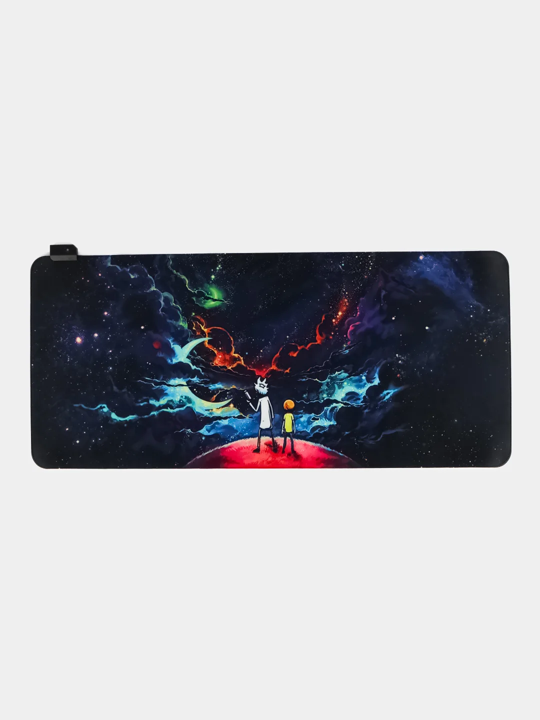 Разноцветный игровой коврик для мыши и клавиатуры, RGB подсветка, XXXL, 900 x 400 мм, 900 x 300 мм