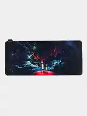 Разноцветный игровой коврик для мыши и клавиатуры, RGB подсветка, XXXL, 900 x 400 мм, 900 x 300 мм